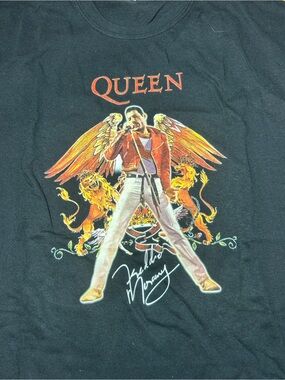 Queen Freddie Mercury Graphic Tee - Black Like New Sz L